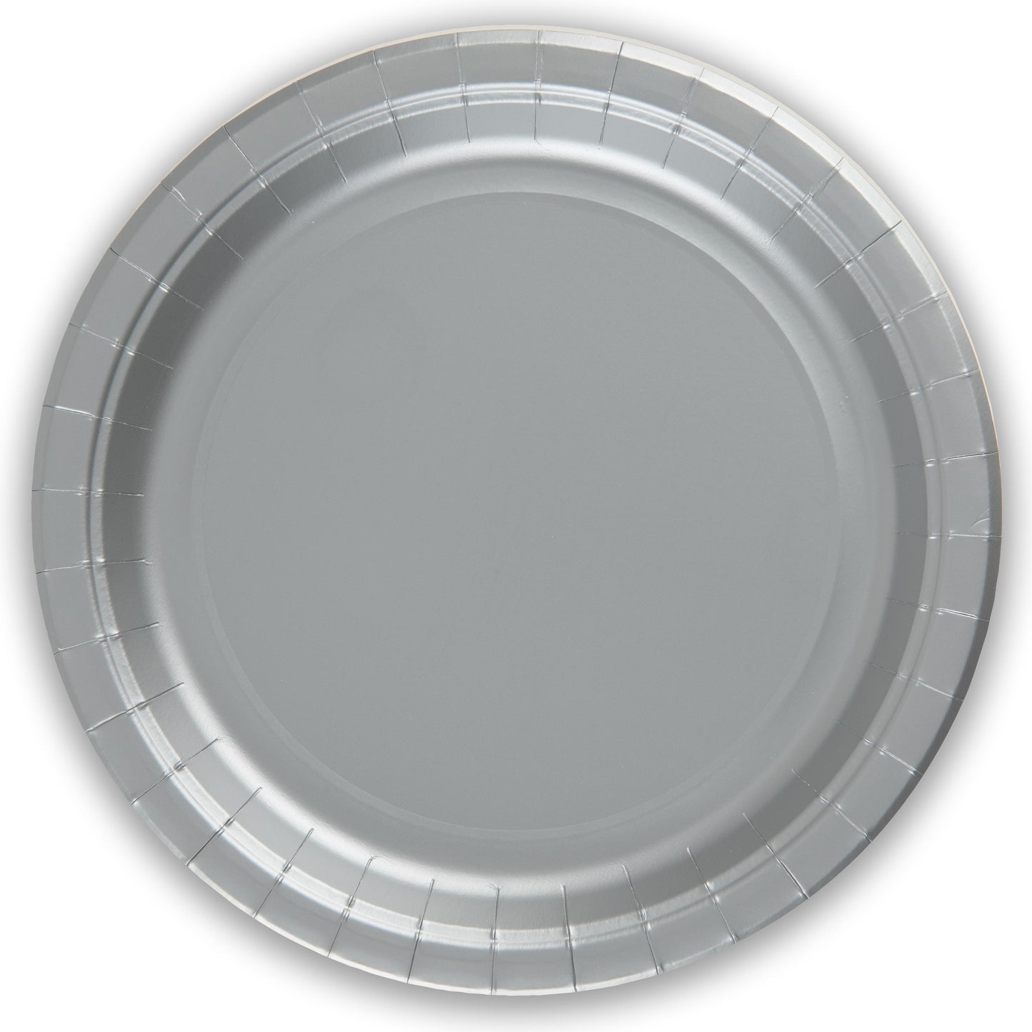 Silver Paper Plates - 23cm - Plastic Free (Pack of 8) - Anilas UK