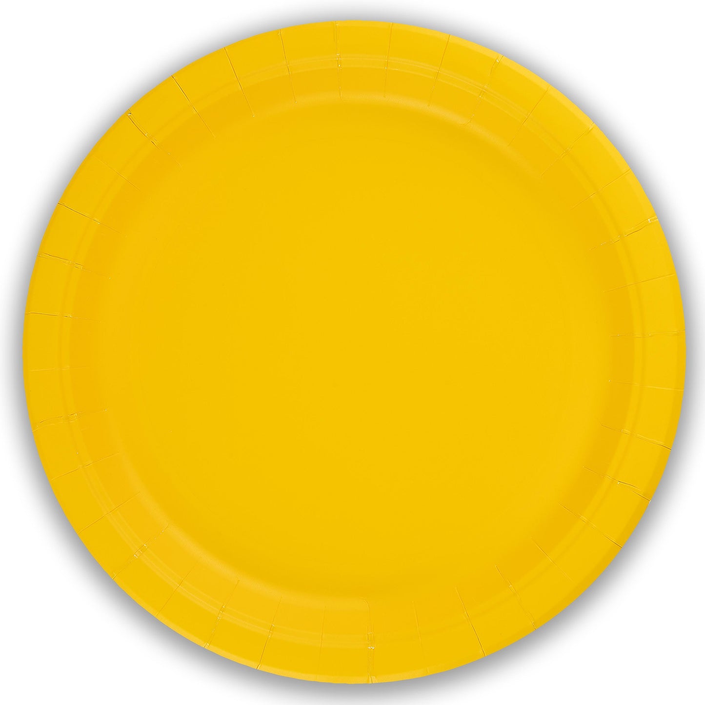 Yellow Paper Plates - 23cm - Plastic Free (Pack of 8) - Anilas UK