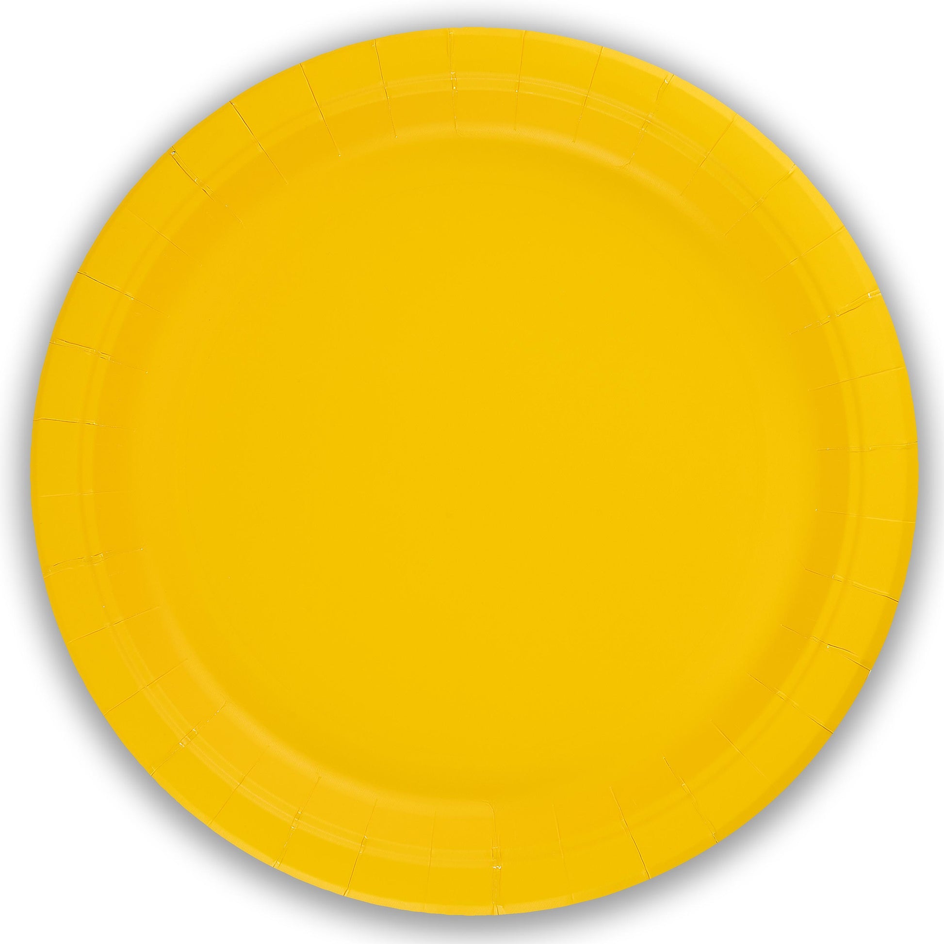 Yellow Paper Plates - 23cm - Plastic Free (Pack of 8) - Anilas UK