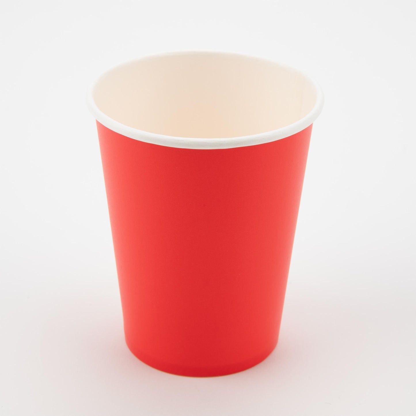 Red Plastic Free Party Paper Cups (Pack of 8) - Anilas UK