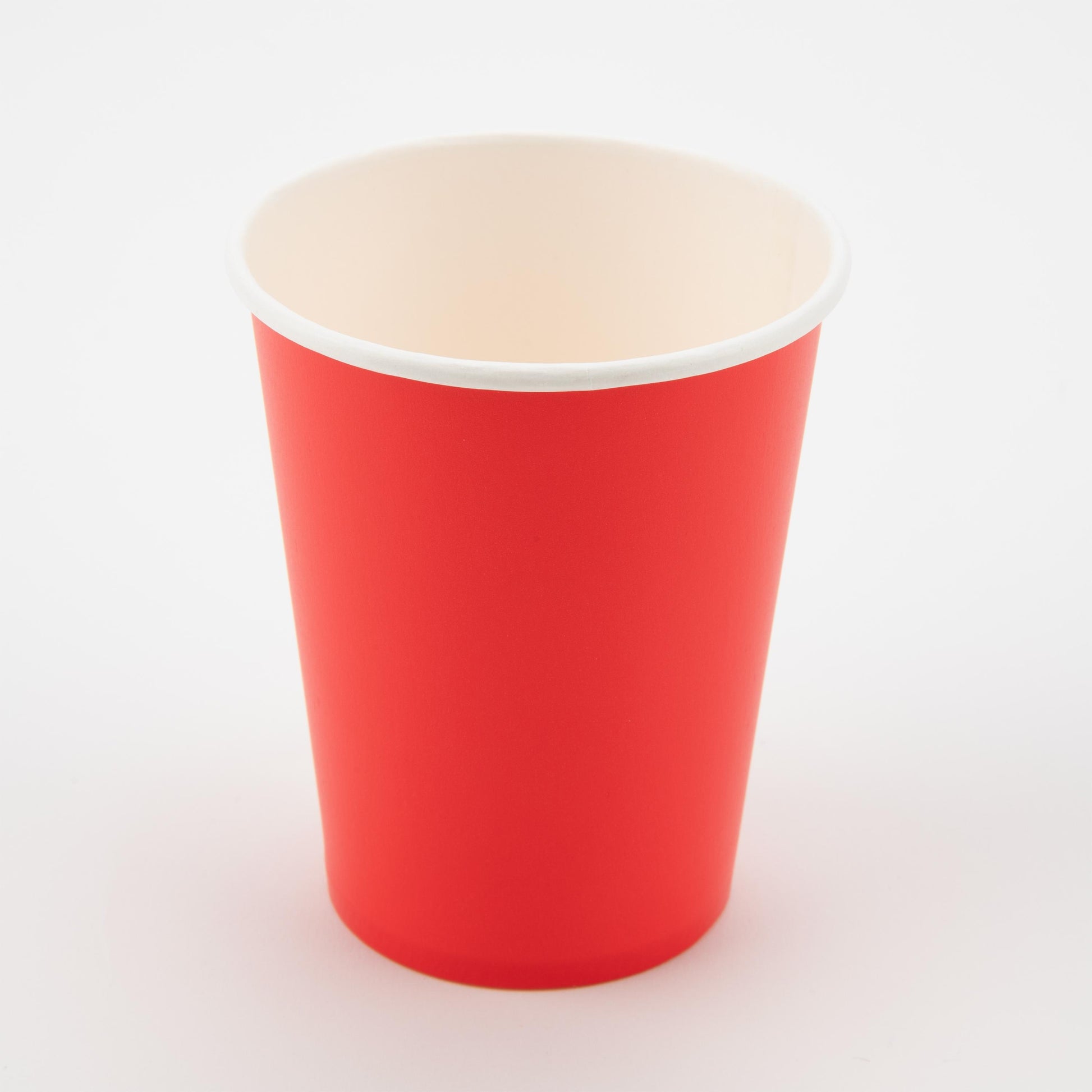 Red Plastic Free Party Paper Cups (Pack of 8) - Anilas UK