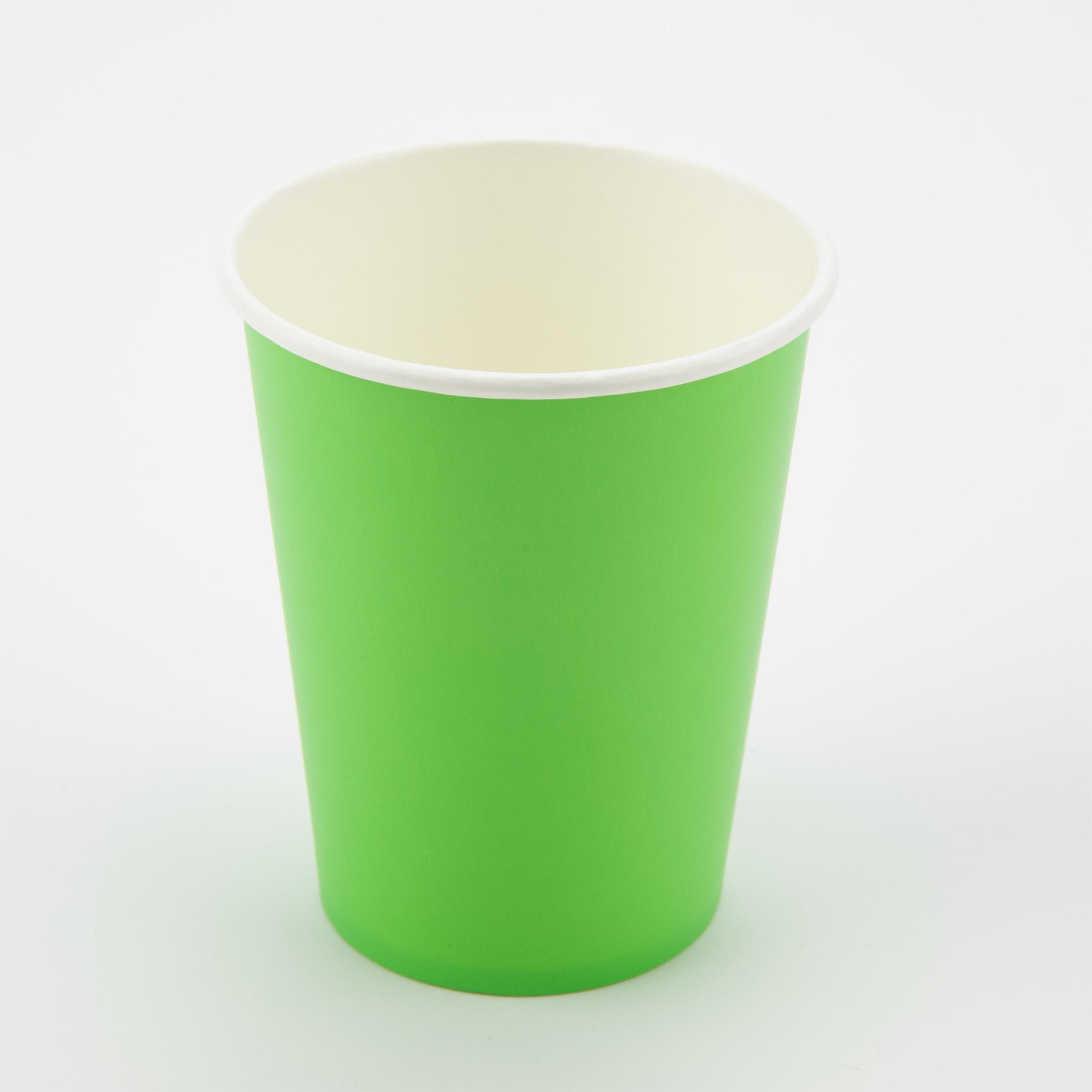 Lime Green Plastic Free Party Paper Cups (Pack of 8) - Anilas UK