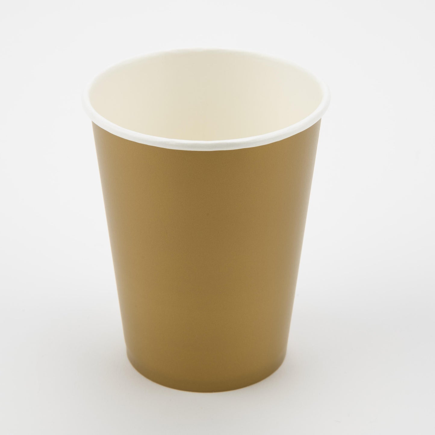 Gold Plastic Free Party Paper Cups (Pack of 8) - Anilas UK