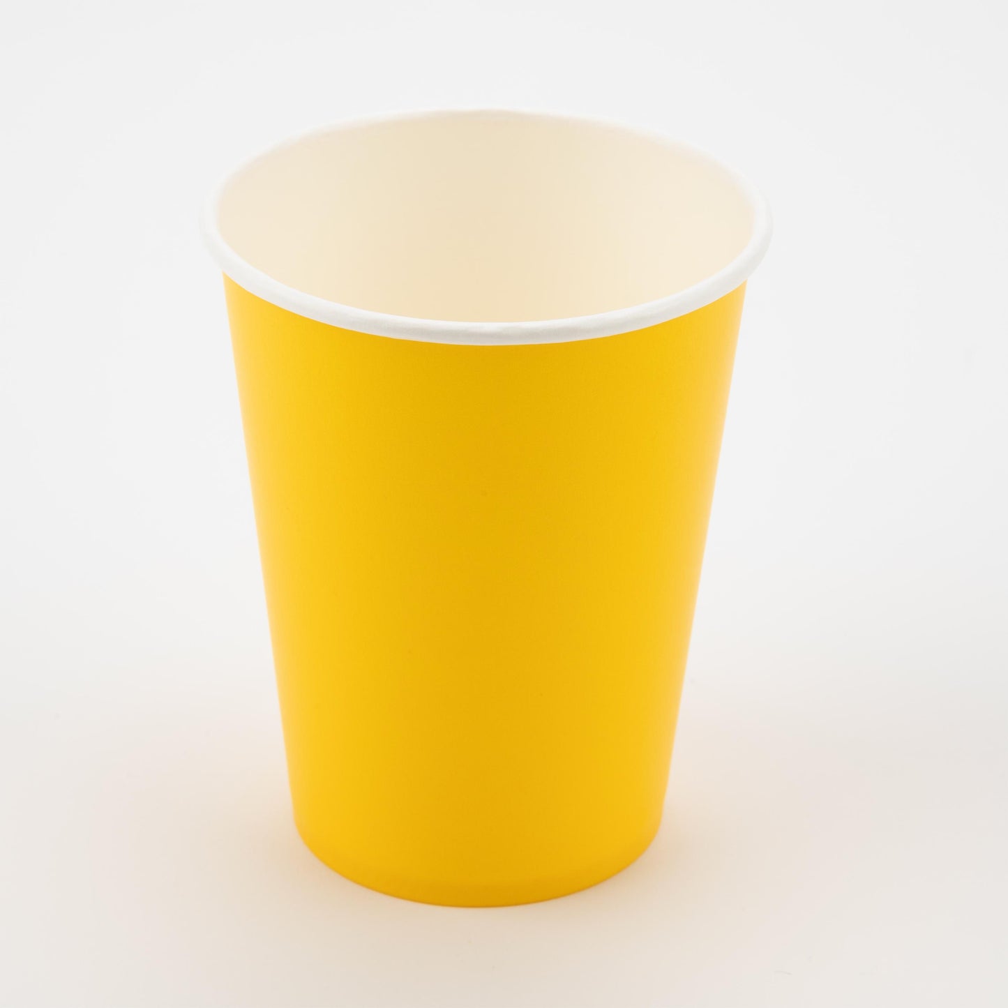 Yellow Plastic Free Party Paper Cups (Pack of 8) - Anilas UK