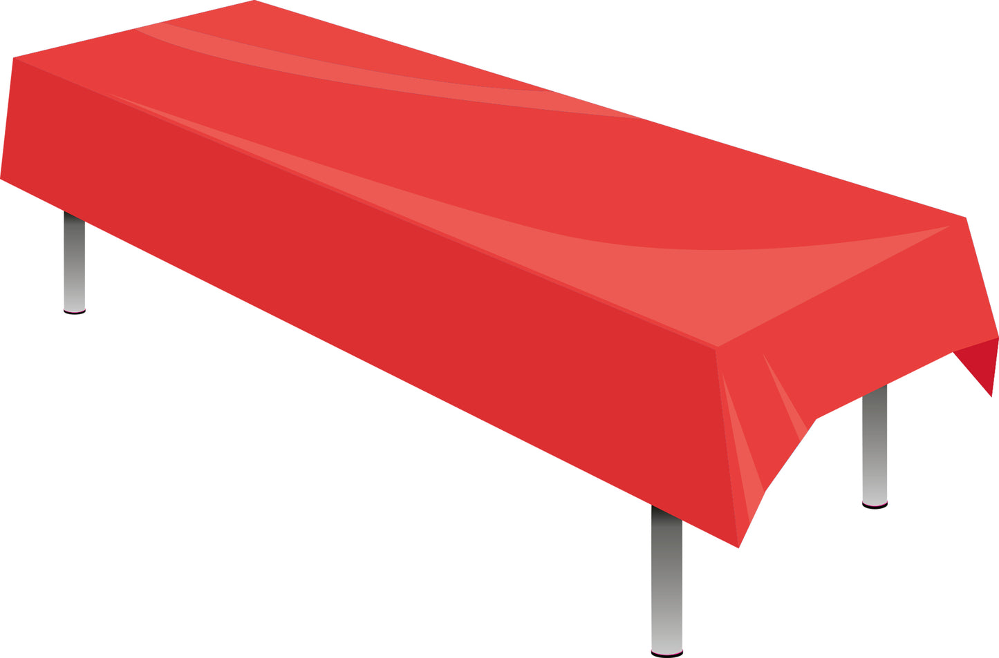 Red Plastic Tablecover (274 x 137 cm) - Anilas UK