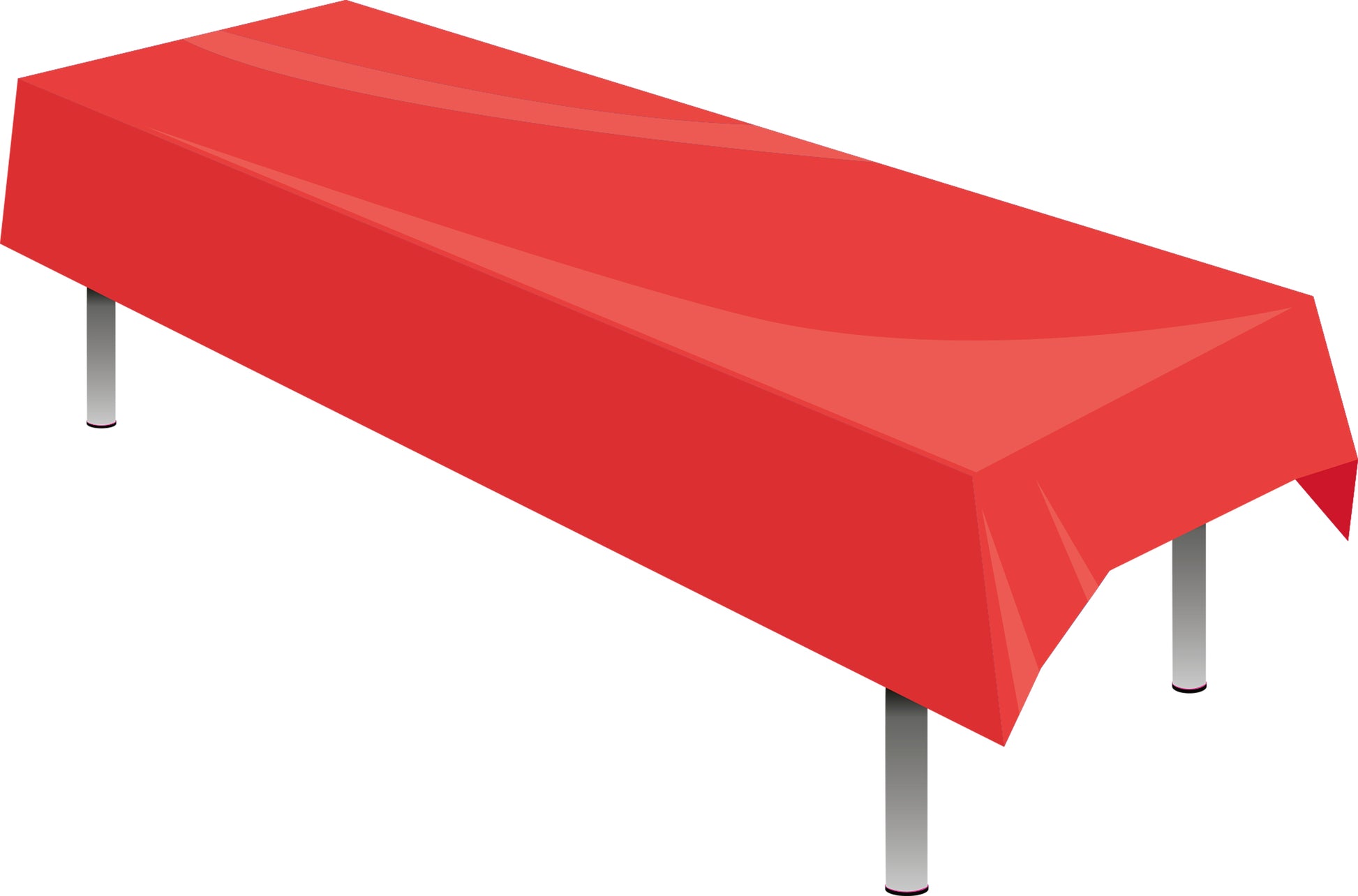 Red Plastic Tablecover (274 x 137 cm) - Anilas UK