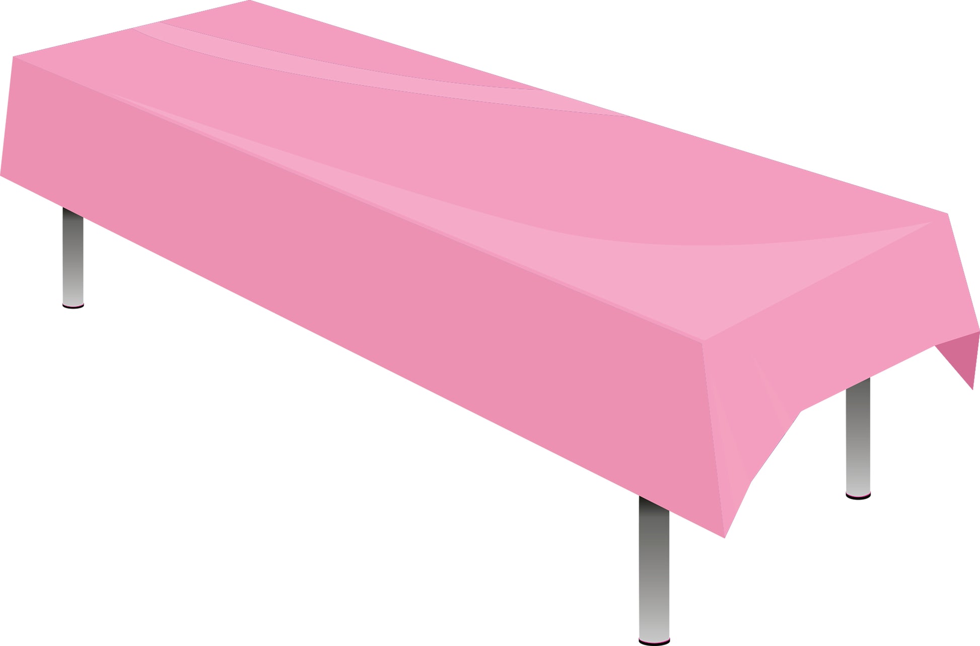 Bubblegum Pink Plastic Tablecover (274 x 137 cm) - Anilas UK