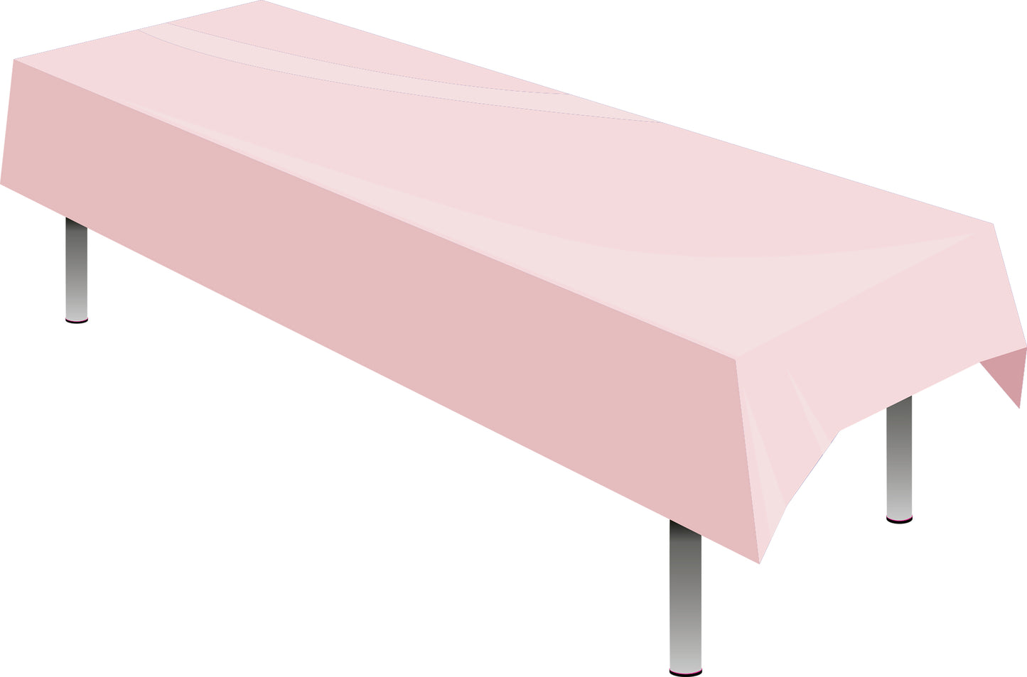 Light Pink Plastic Tablecover (274 x 137 cm) - Anilas UK