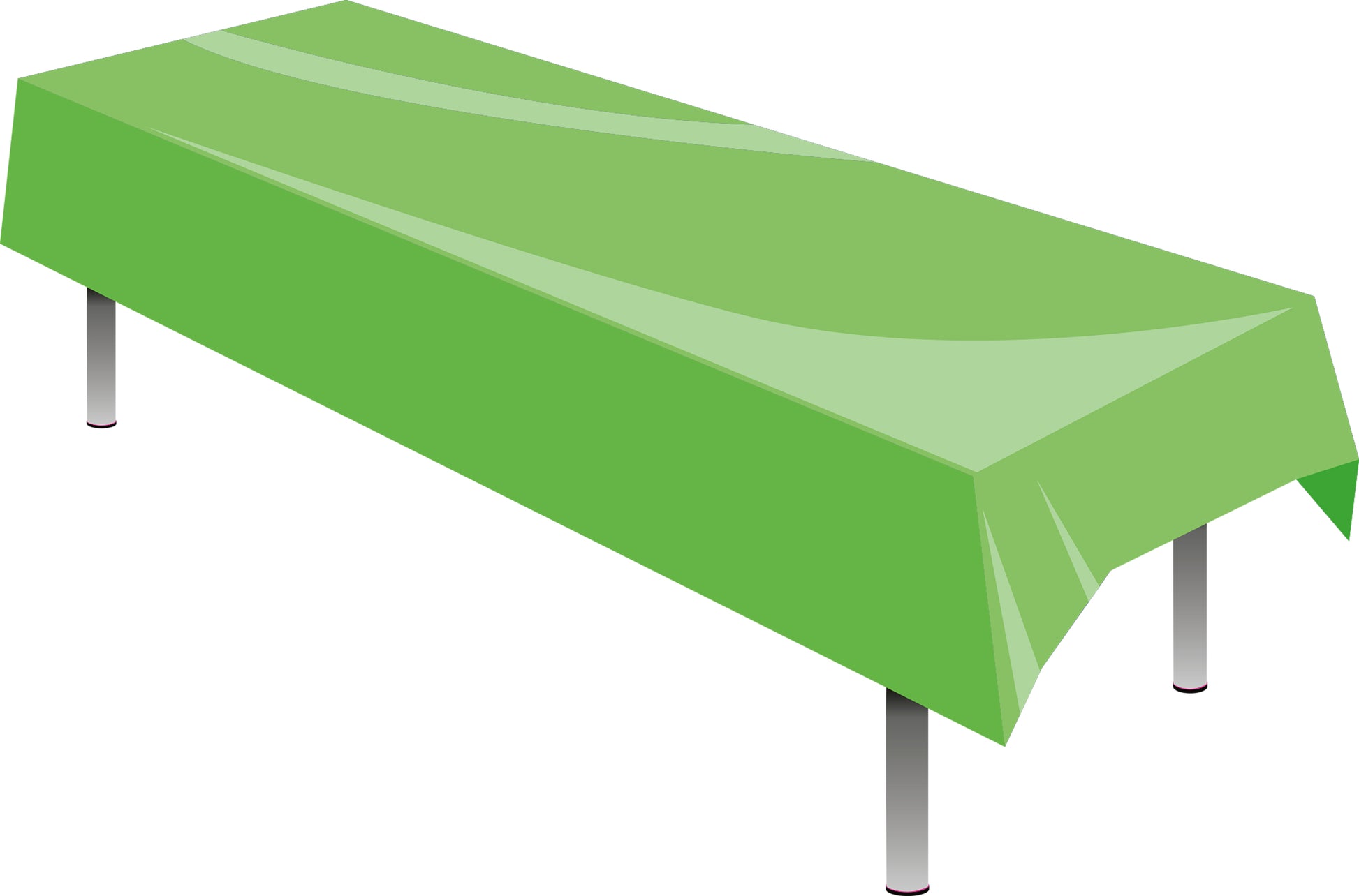 Lime Green Plastic Tablecover (274 x 137 cm) - Anilas UK