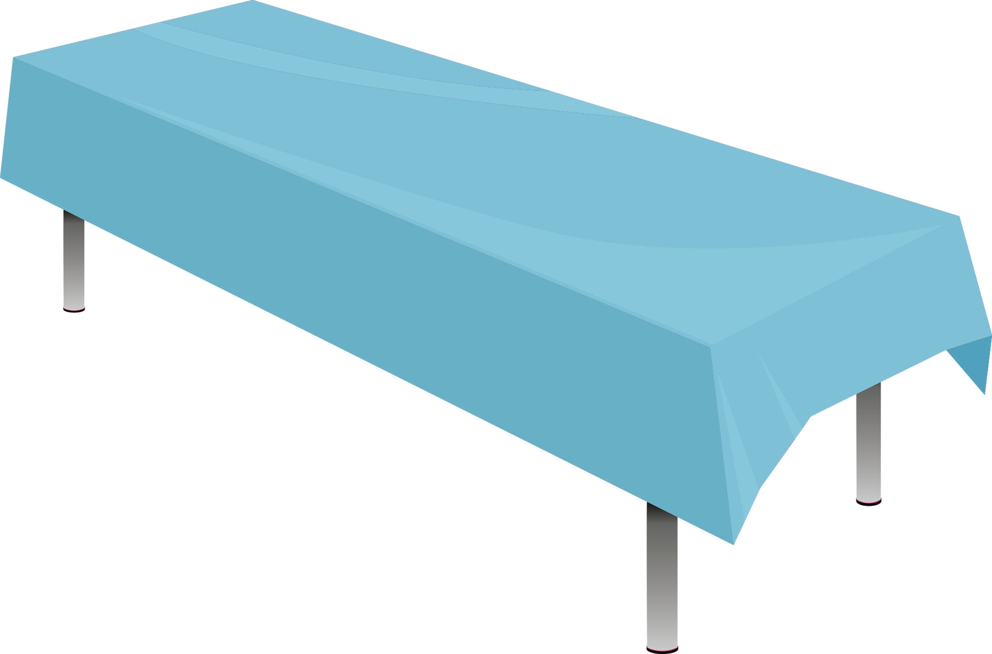 Light Blue Plastic Tablecover (274 x 137 cm) - Anilas UK