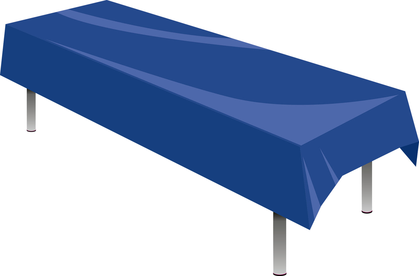 Royal Blue Plastic Tablecover (274 x 137 cm) - Anilas UK