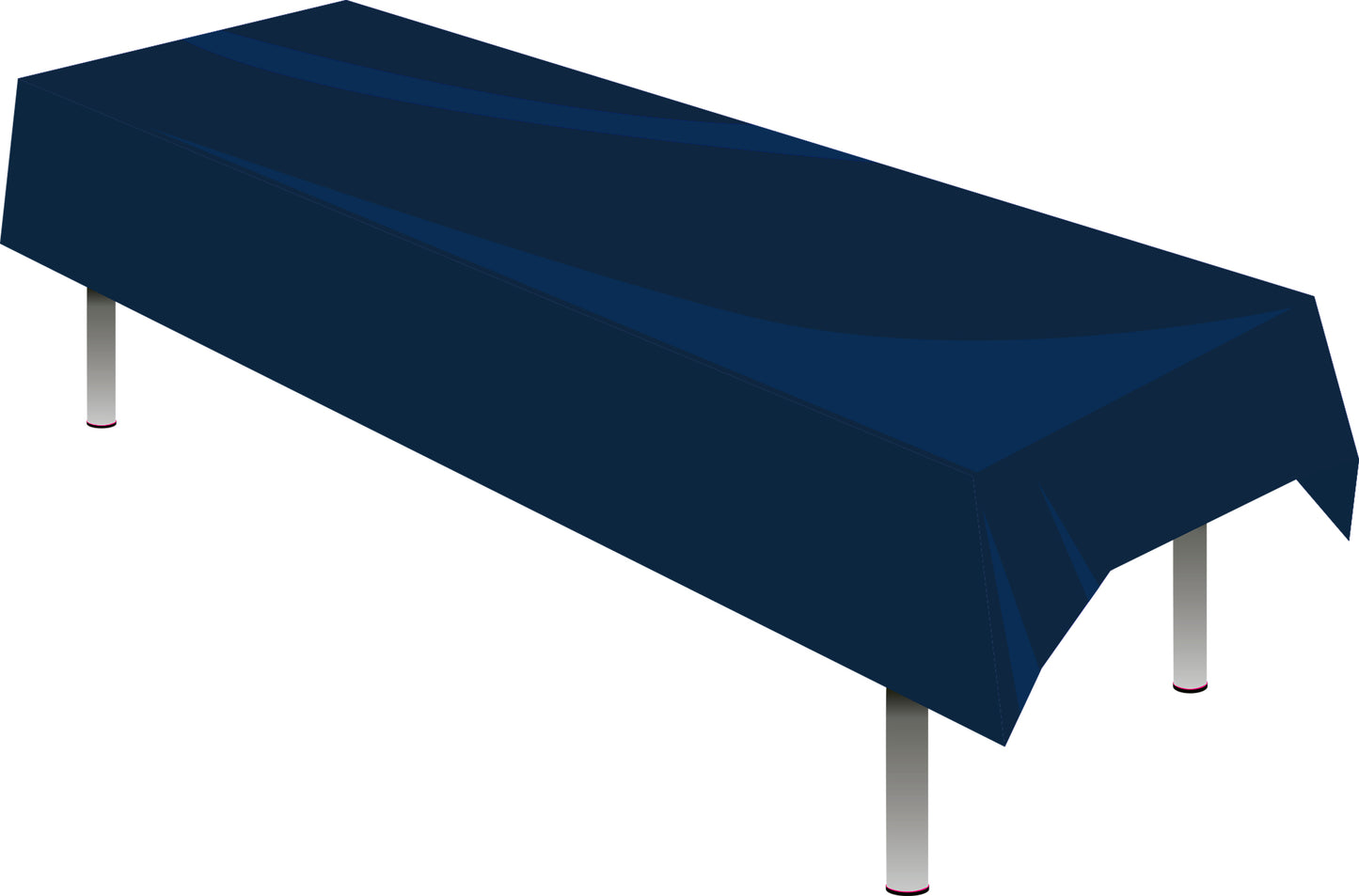 Navy Blue Plastic Tablecover (274 x 137 cm) - Anilas UK