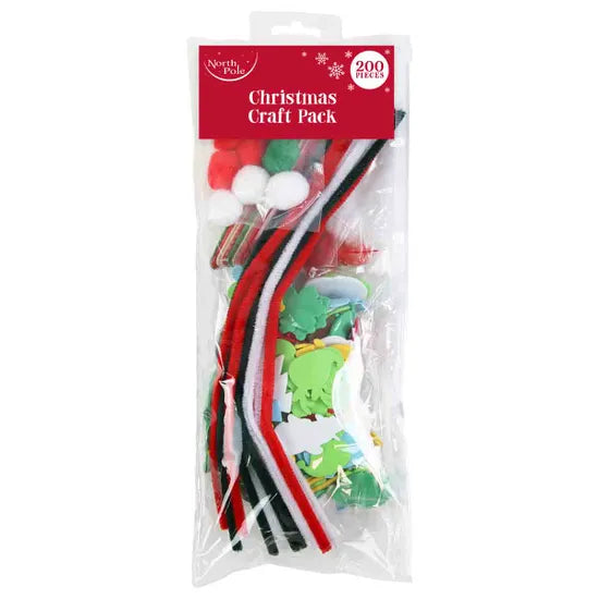 Christmas Craft Pack, 200+ Pieces, Ages 4+ - Anilas UK