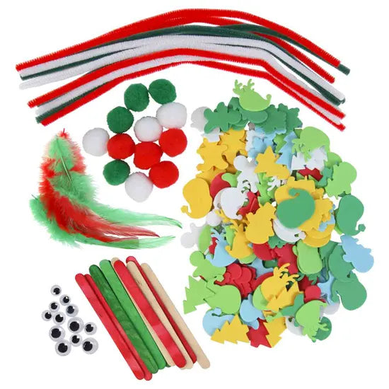Christmas Craft Pack, 200+ Pieces, Ages 4+ - Anilas UK