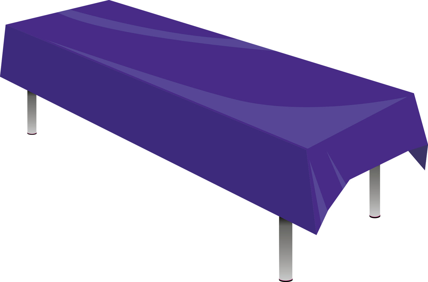 Purple Plastic Tablecover (274 x 137 cm) - Anilas UK