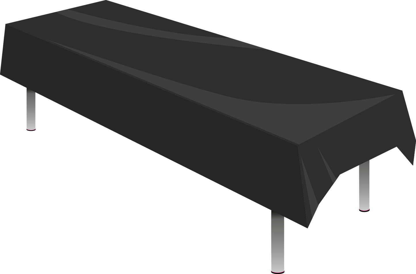 Black Plastic Tablecover (274 x 137 cm) - Anilas UK