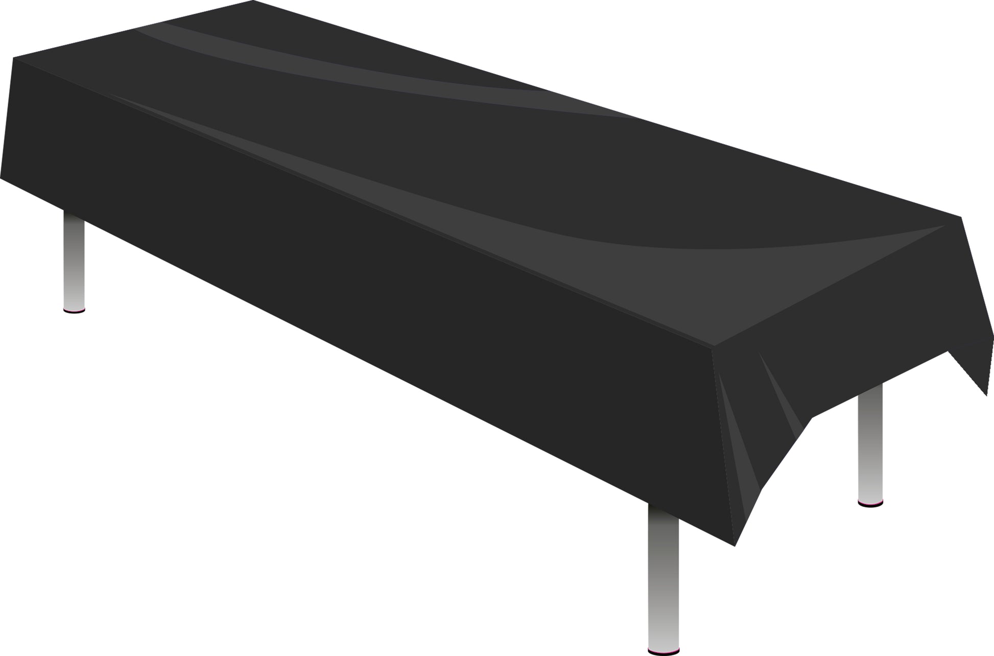 Black Plastic Tablecover (274 x 137 cm) - Anilas UK