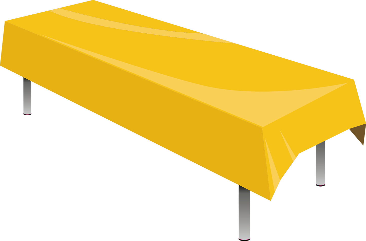 Yellow Plastic Tablecover (274 x 137 cm) - Anilas UK