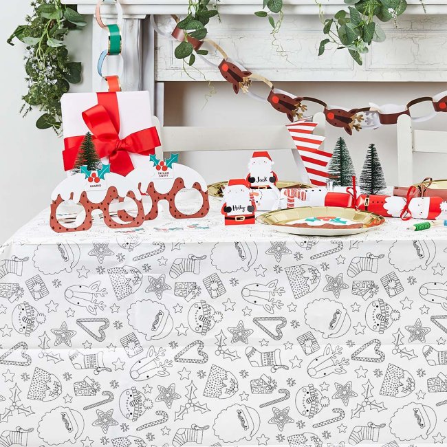 Festive Colour In Paper Tablecloth - Anilas UK