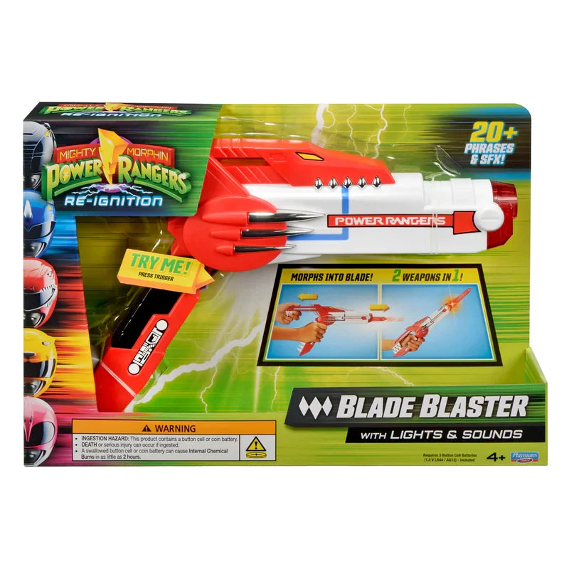 Mighty Morphin Power Rangers Blade Blaster, 2-Mode Roleplay Toy - Anilas UK