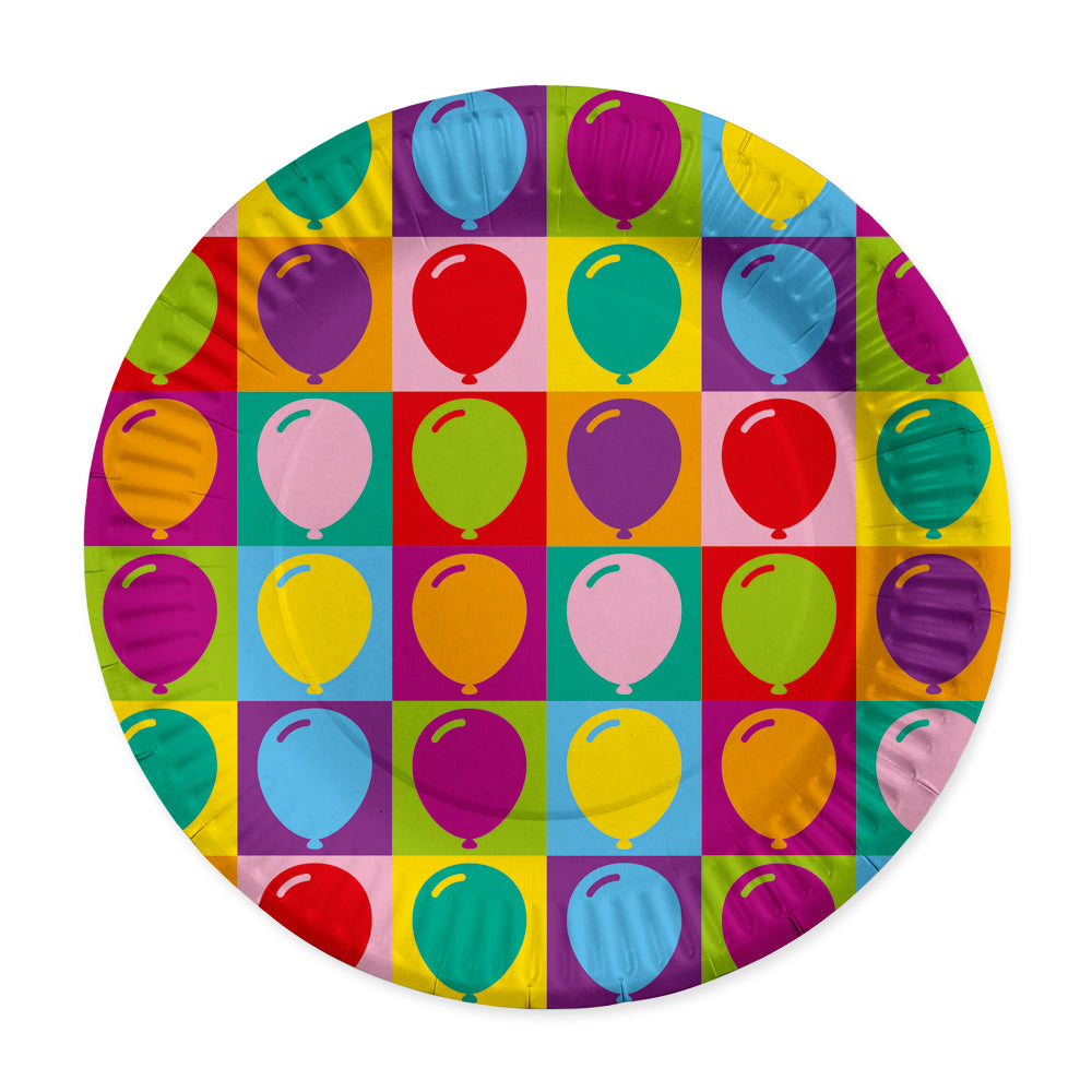 Pop Party Paper Plates - 23cm (Pack of 8)