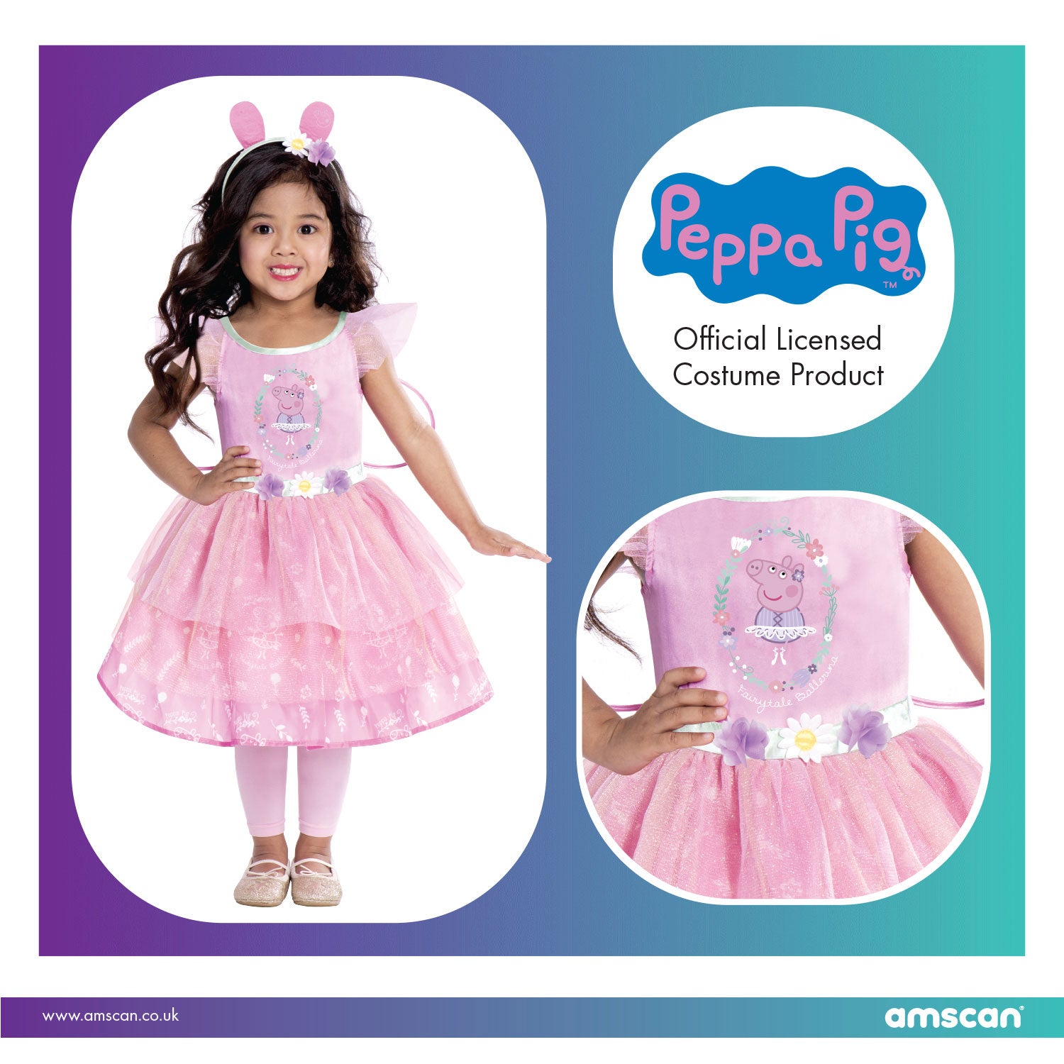 Peppa Pig Fairy 3 Pieces Costume - Anilas UK