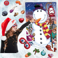 Christmas Stick the Nose on the Snowman Party Game - Anilas UK