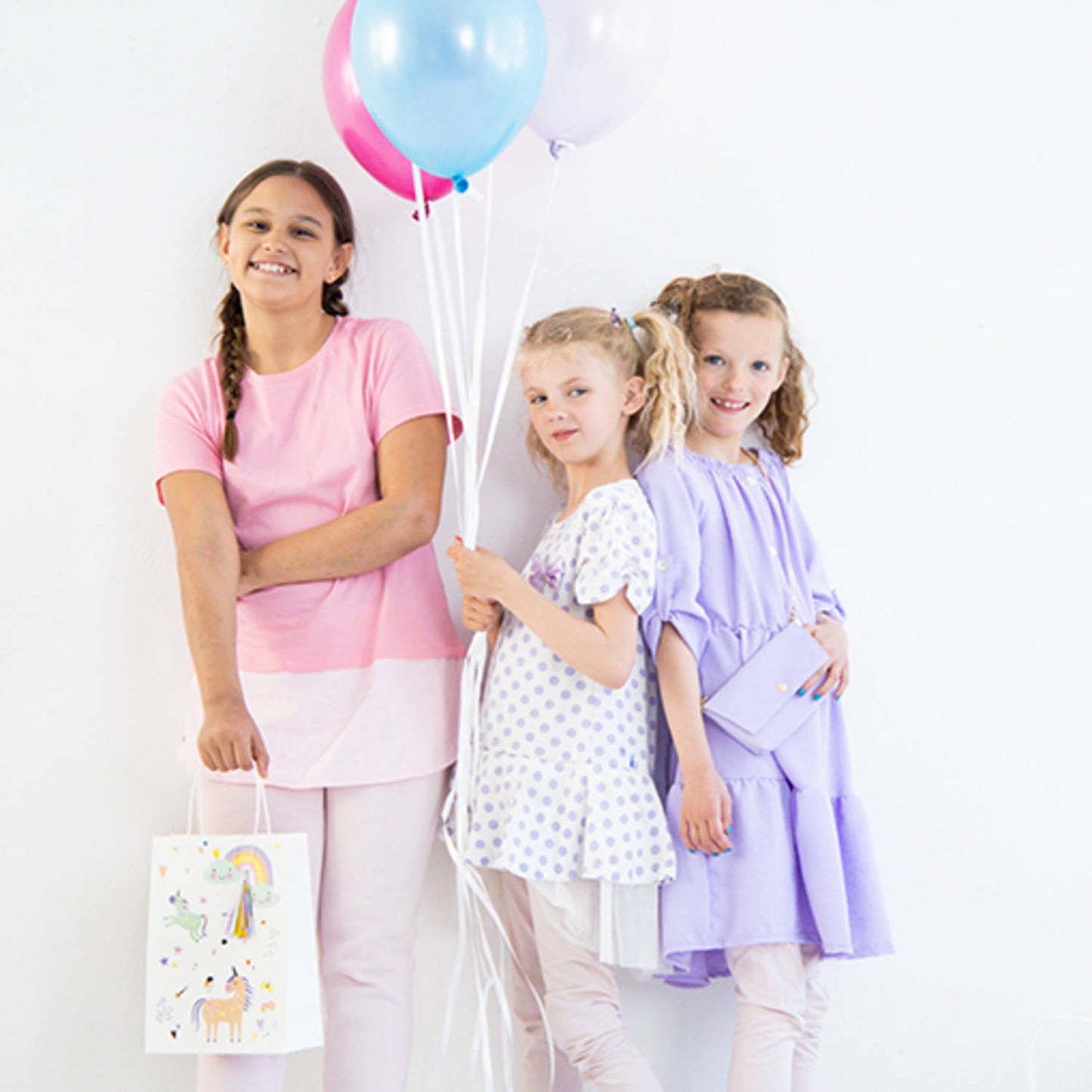 Unicorns & Rainbows Latex Birthday Party Balloons - (33 cm - 6 pieces) - Anilas UK
