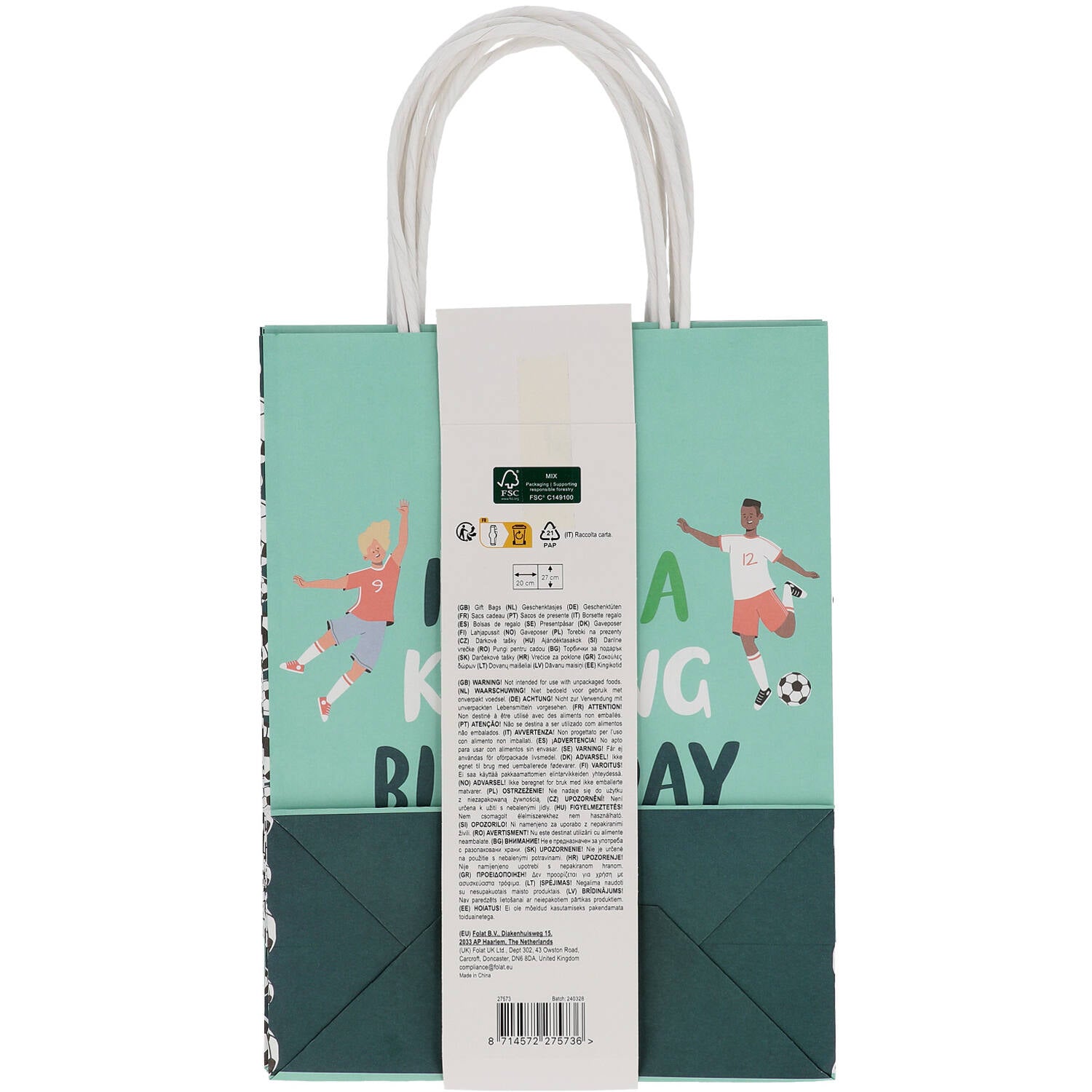 Fantastic Football Gift Bags (20x27 cm) - Anilas UK
