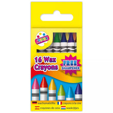 16 Wax Crayons with free sharpener - Anilas UK