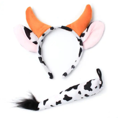 Cow Ears And Tail Dress Up Set - Anilas UK