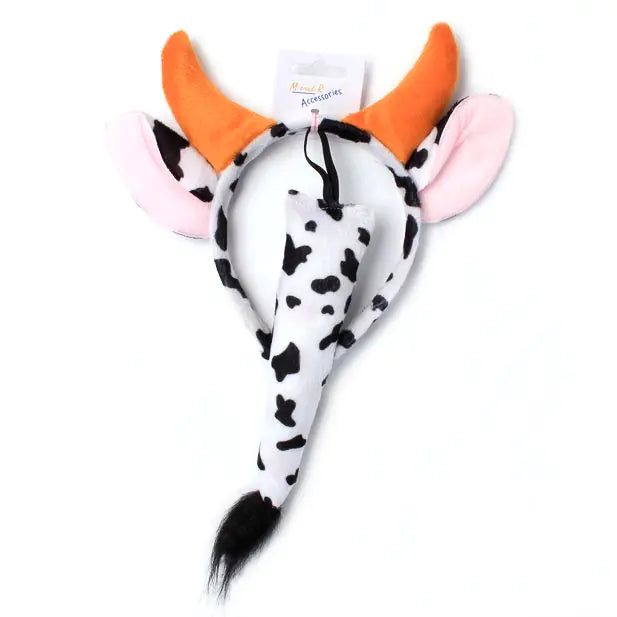 Cow Ears And Tail Dress Up Set - Anilas UK