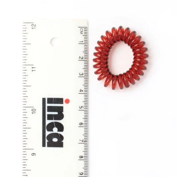 Tortoiseshell Telephone Cord Hair Ties, 9 mm Thick, Set of 4, 3.5 cm - Anilas UK