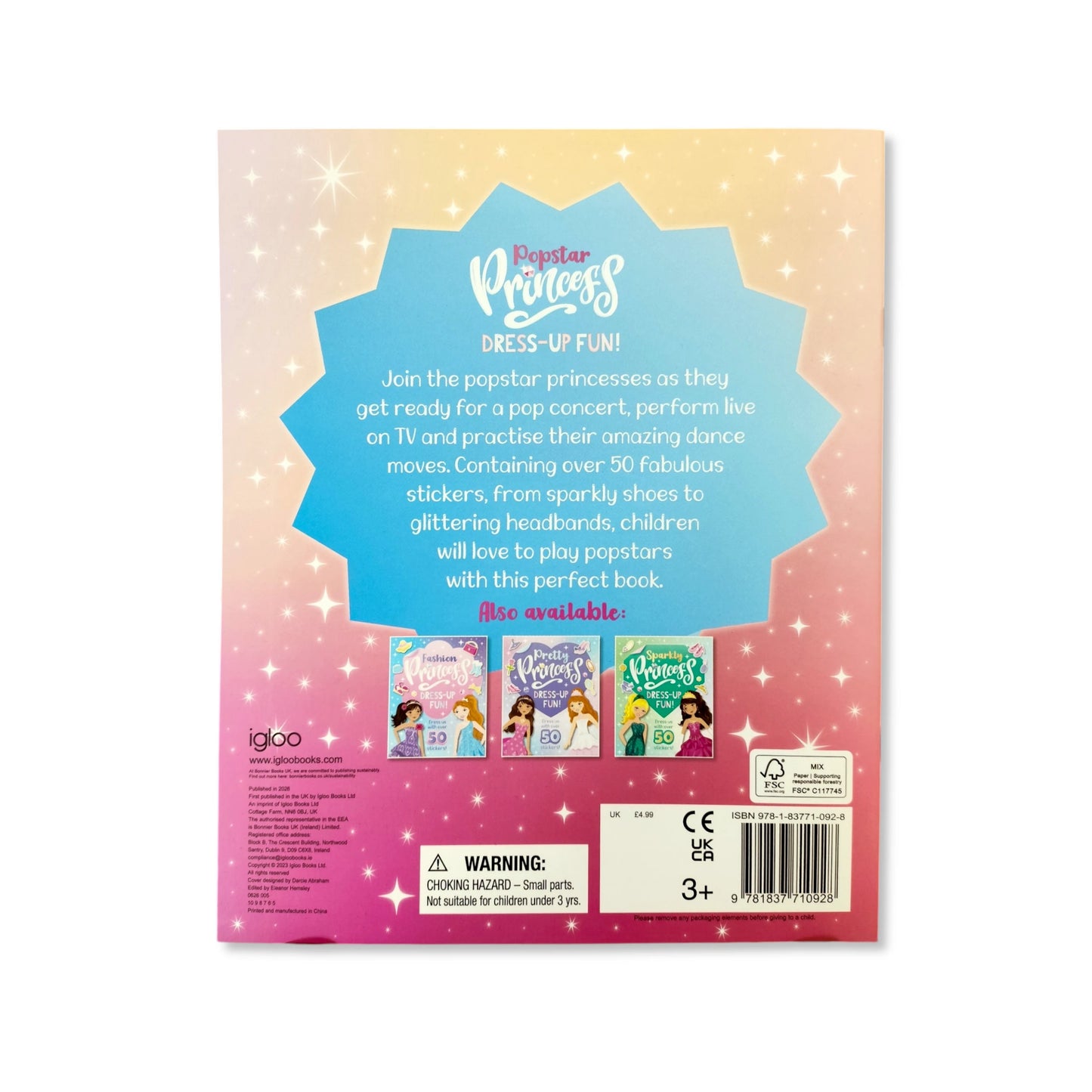 Popstar Princess Colouring and Sticker Book