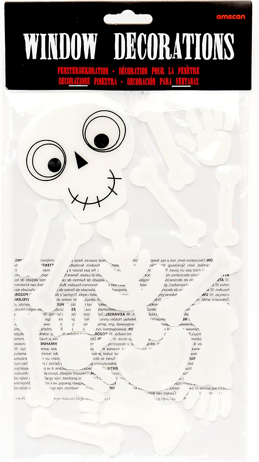 Halloween Skeleton Gel Cling Window Decoration - Anilas UK