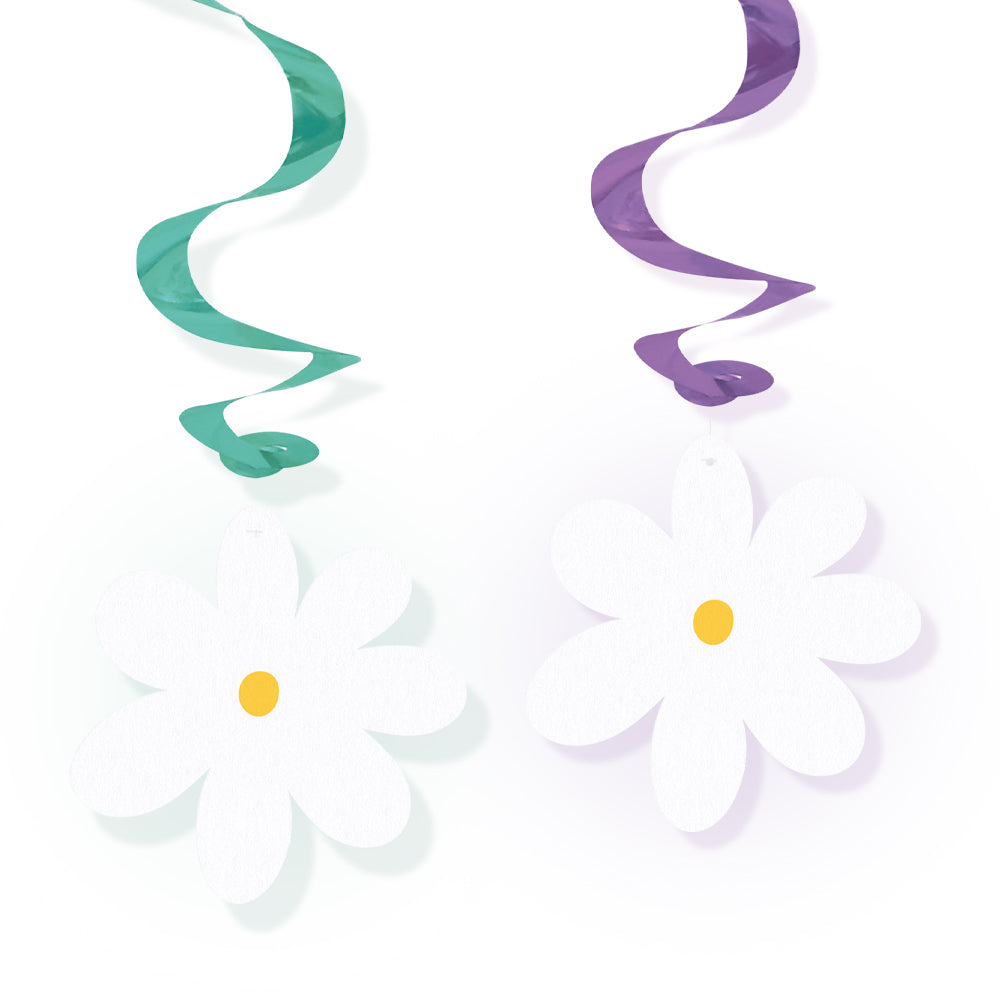 Daisies Party Hanging Swirl (4 pieces)