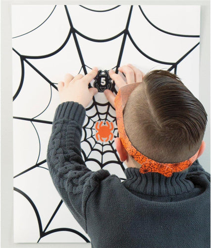 Halloween Pin the Spider on the Web Party Game - Anilas UK