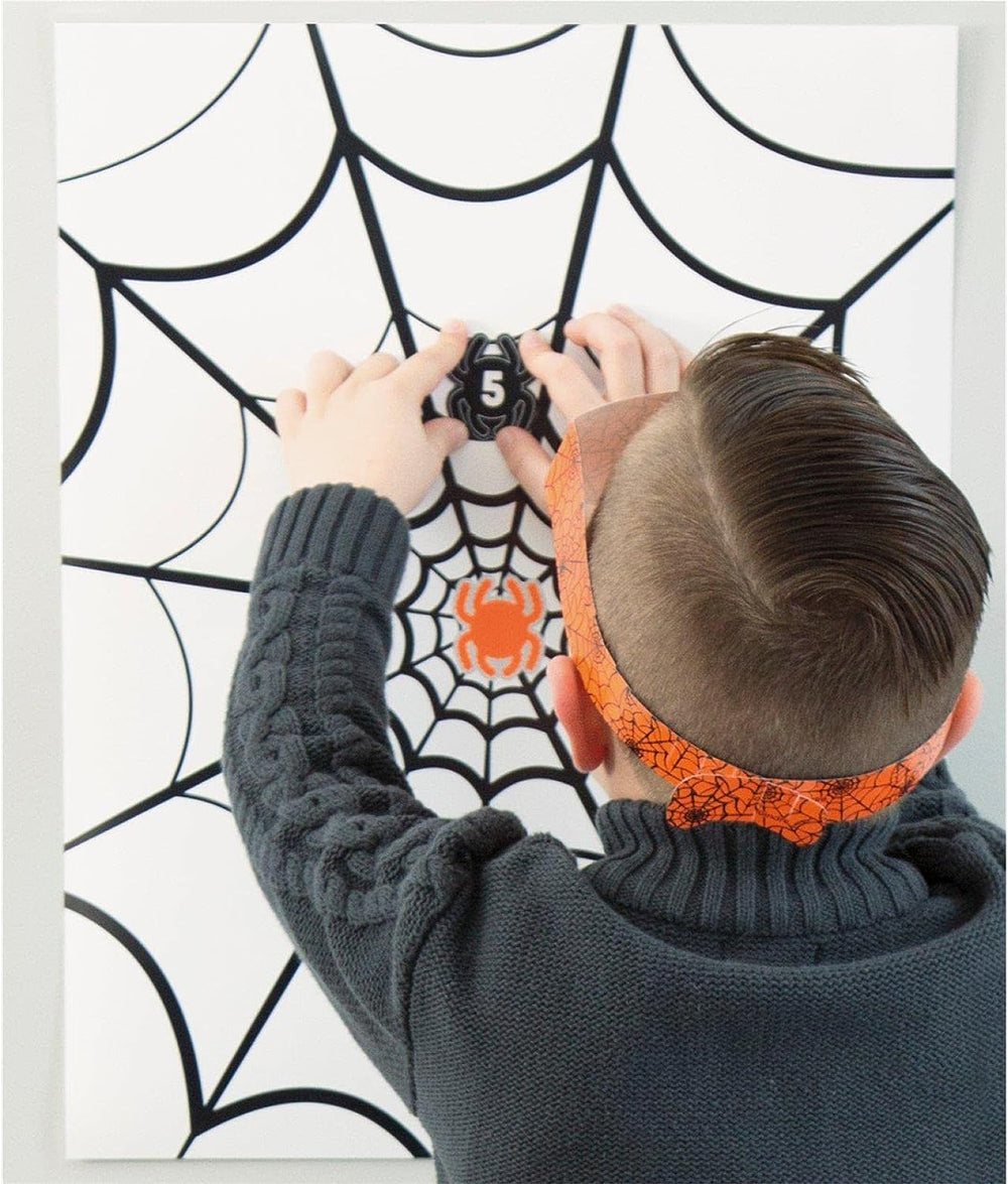 Halloween Pin the Spider on the Web Party Game - Anilas UK