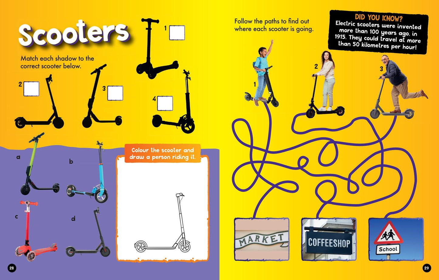 Vehicles Activity and Colouring Book (National Geographic Kids) - Anilas UK