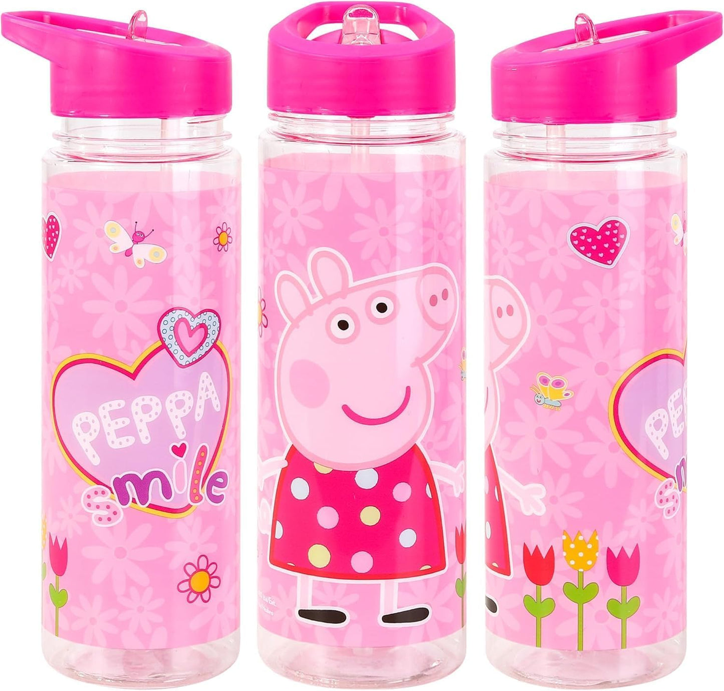 Peppa Pig 700ml Kids Water Bottle with Straw & Handle - Anilas UK
