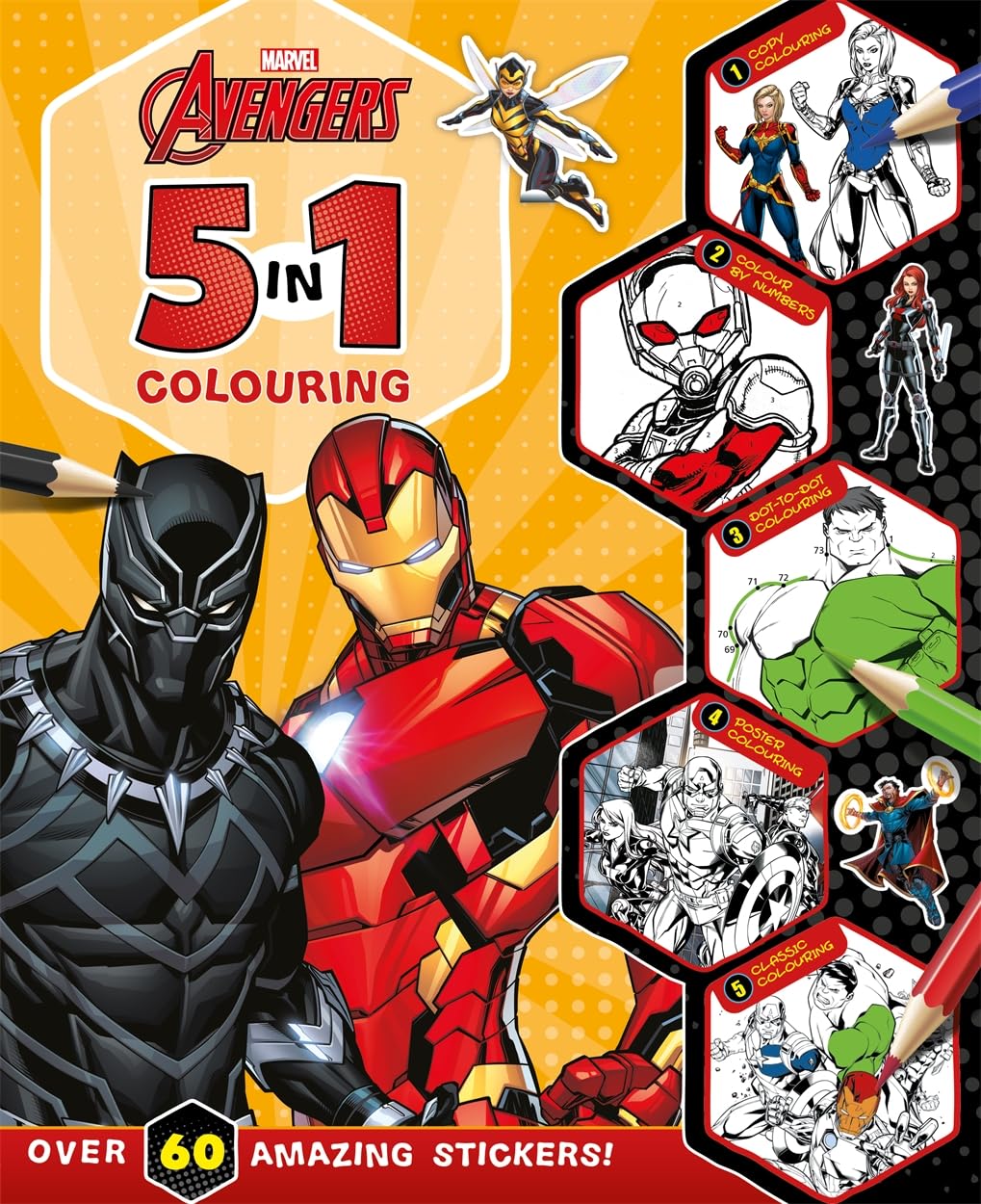 Marvel Avengers: 5 in 1 Colouring - Anilas UK