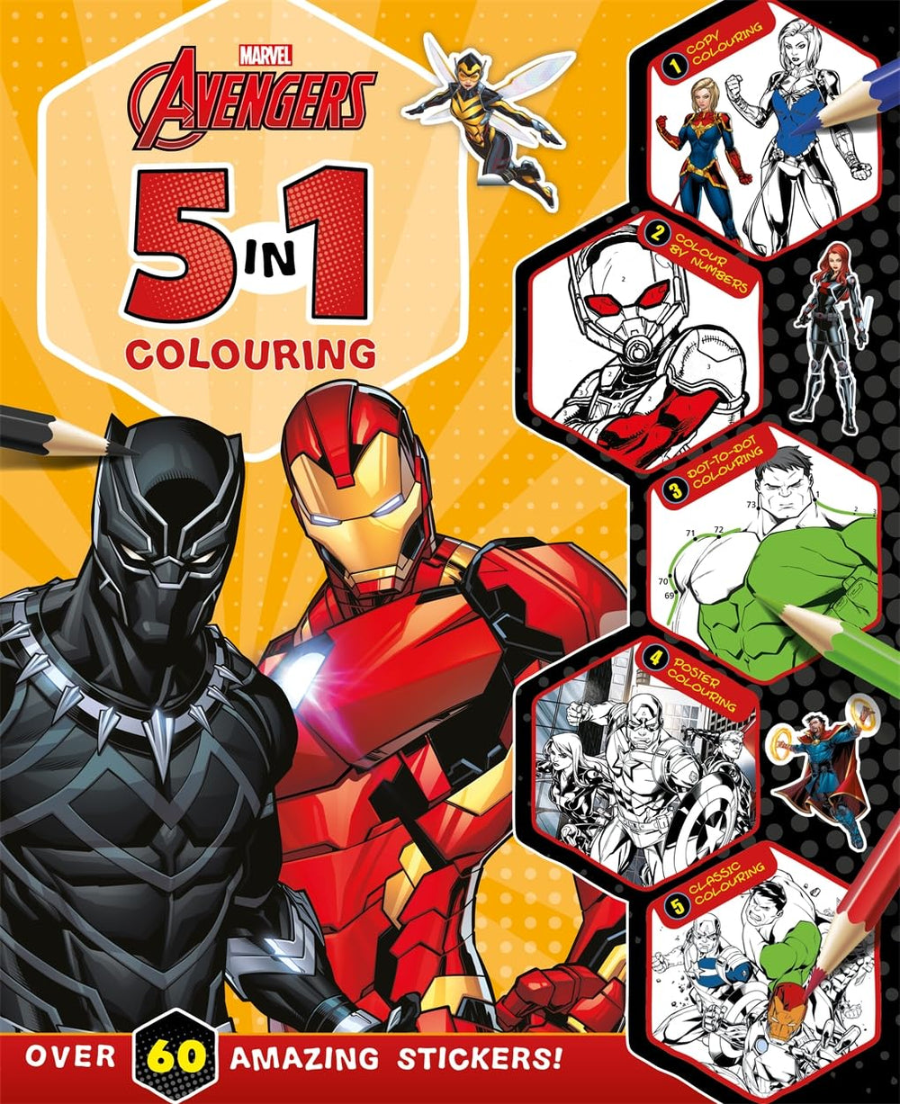 Marvel Avengers: 5 in 1 Colouring - Anilas UK