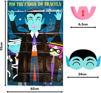 
              Halloween Pin the Fangs on Dracula Game - Anilas UK
            