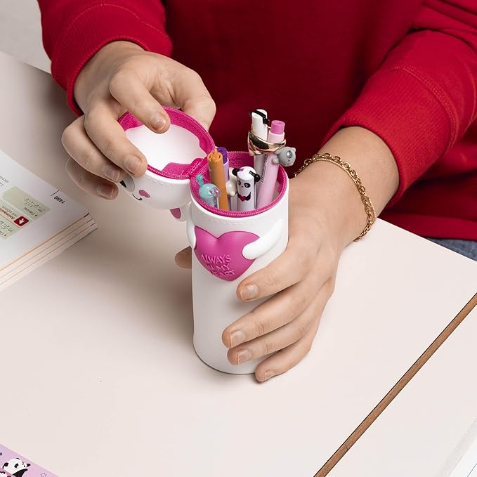 Legami Kawaii 2-In-1 Soft Silicone Pencil Case - Teddy Bear Valentine - Anilas UK