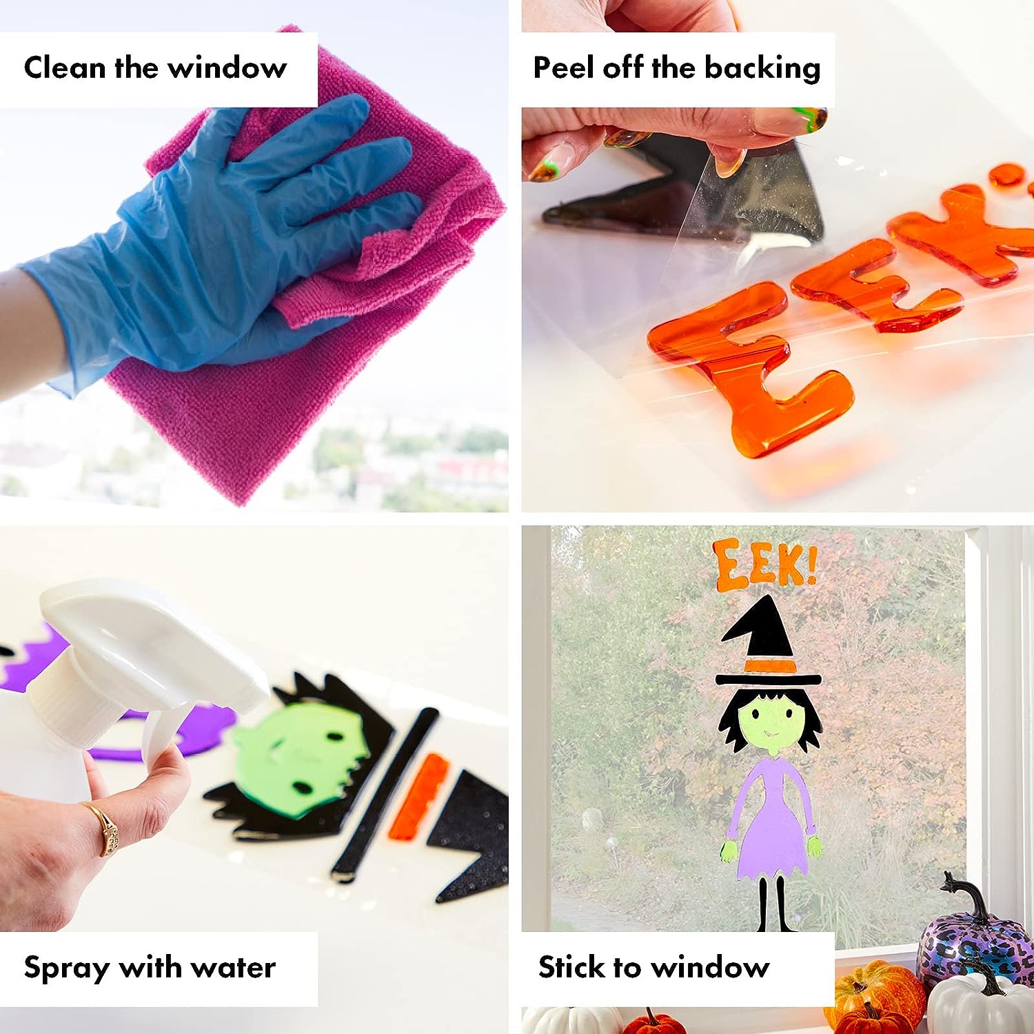 Halloween Skeleton Gel Cling Window Decoration - Anilas UK