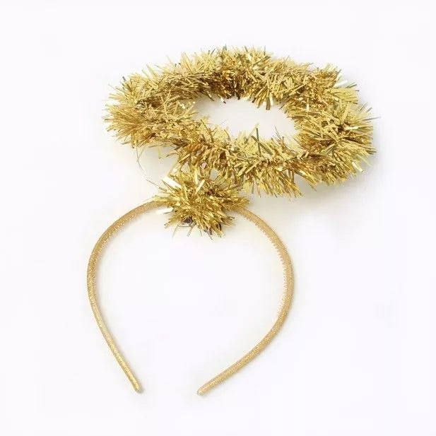 Christmas Gold Tinsel Halo - Anilas UK