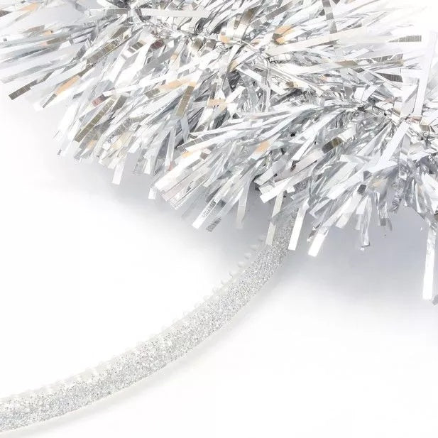 Christmas Silver Tinsel Halo - Anilas UK