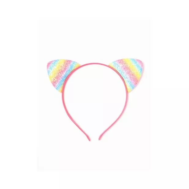 Sparkly Rainbow Cat Ears On An Aliceband - Anilas UK