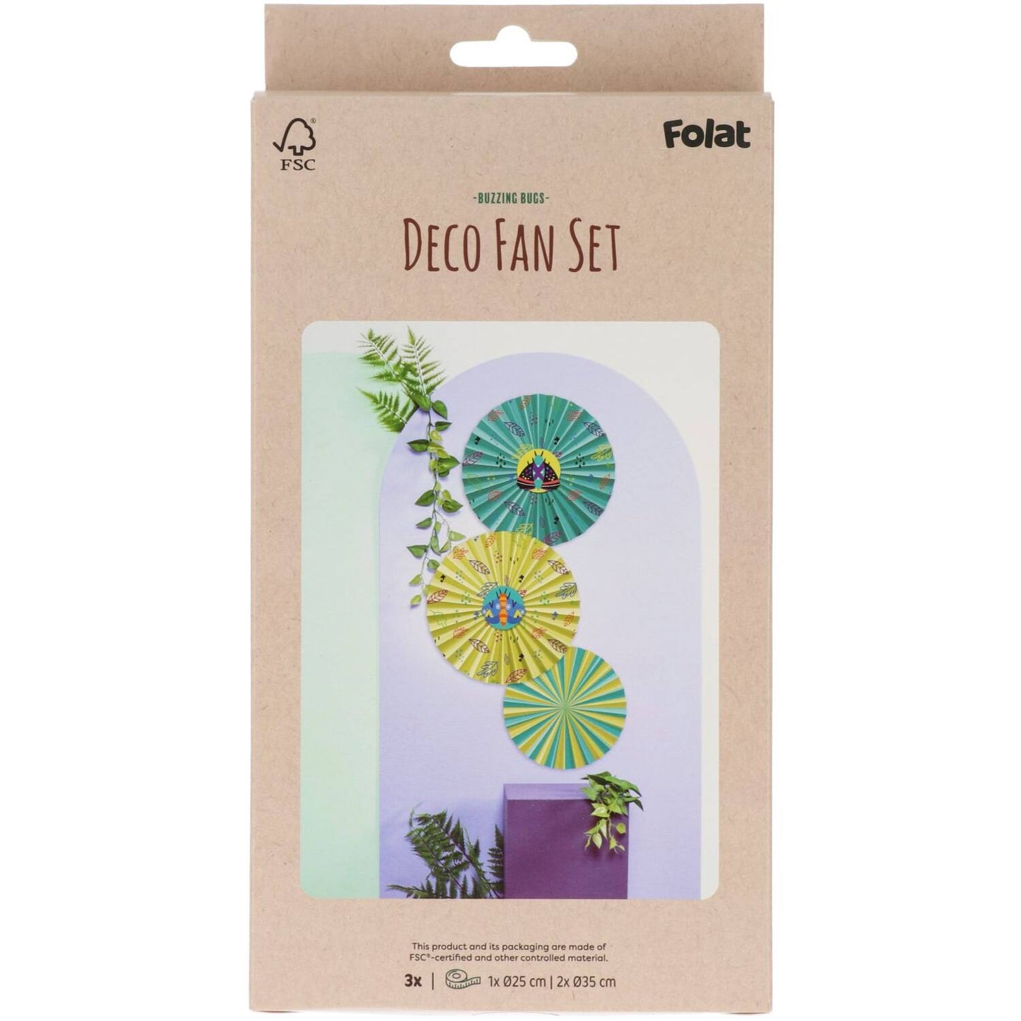 Deco Fan Set - Buzzing Bugs (3 pieces) - Anilas UK