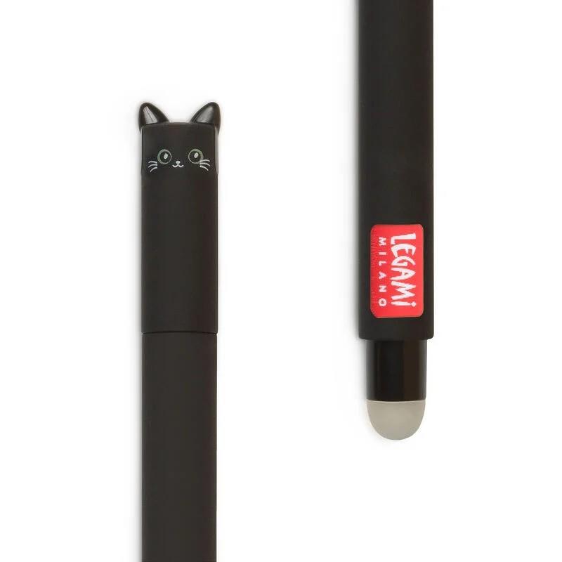 Legami Cat Erasable Gel Pen with Black Ink - Anilas UK
